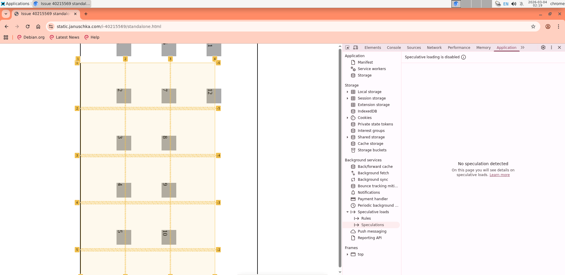 Before fix screenshot showing offset overlay