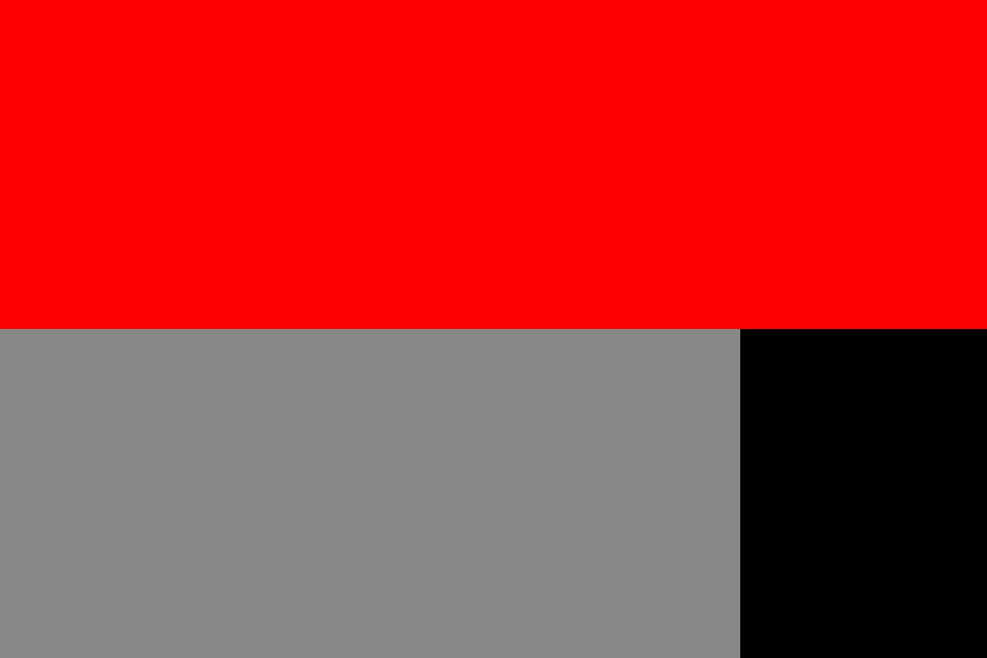Magnified new corner with continuous red status bar