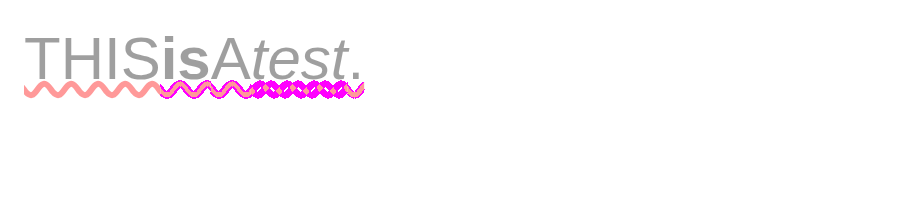 Changed pixels along the underline