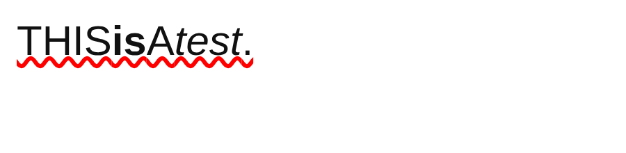 Expected: one continuous wave under THISisAtest.